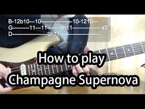 How To Play Champagne Supernova Oasis Guitar Tutorial With Tabs YouTube