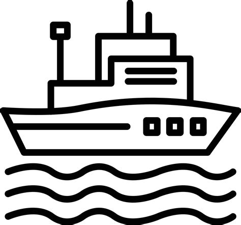 Ship Line Icon 10319500 Vector Art At Vecteezy