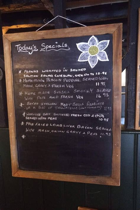 Menu At The Halfway House Pub Bar Uckfield