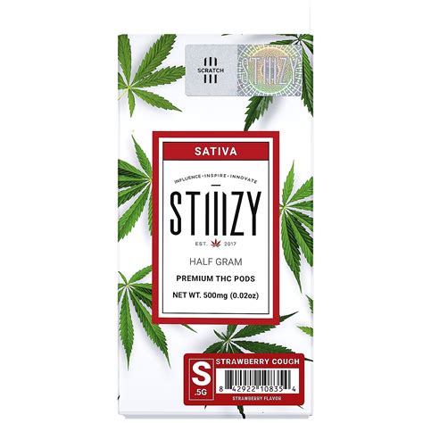 Stiiizy Strawberry Cough Premium Thc Pod 5g Leafly