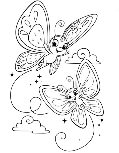 Desenho Para Colorir Flores E Borboletas