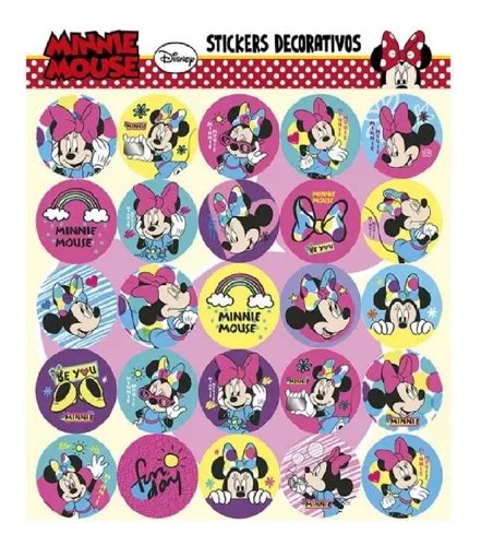 Stickers Decorativos Minnie Mouse Pack X 50 U