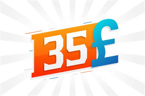 35 Pound Currency Vector Text Symbol 35 British Pound Money Stock