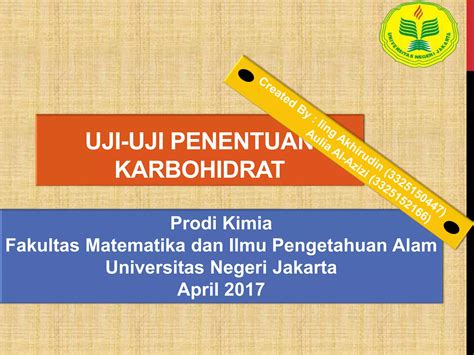 Ppt Uji Karbohidrat PPT