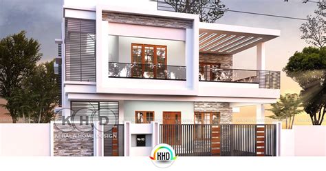 Duplex Contemporary House Plan Kerala Home Design Bloglovin