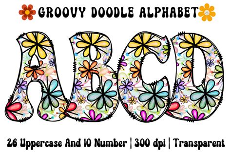 Colorful Spring Daisy Alphabet Graphic By Ladyandbuns · Creative Fabrica