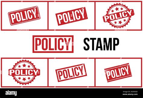 Policy Rubber Stamp Set Vector Stock Vector Image And Art Alamy