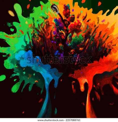 Splatter Paint Vector-style Image Art Song AI-generated image 2357088761 | Shutterstock