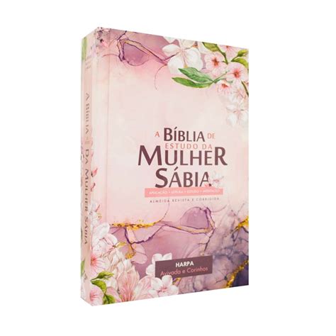 A Bíblia De Estudo Da Mulher Sábia RC Capa Dura Purple Flower