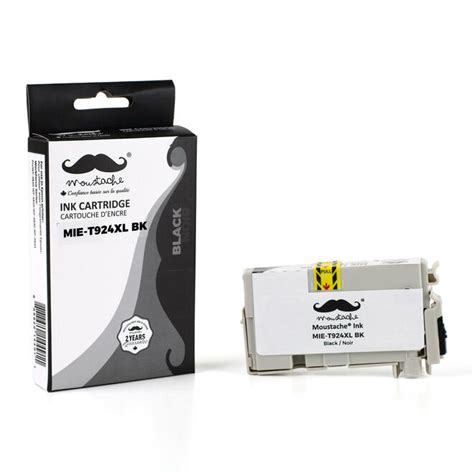 Epson T924xl T924xl120 Remanufactured Black Ink Cartridge High Yield Moustache®