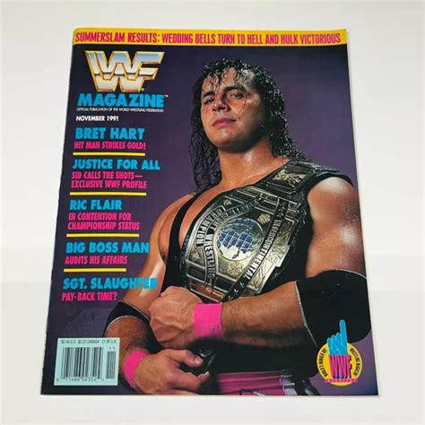 WWF WORLD WRESTLING Magazine Vol 10 No 11 November 1991 Bret Hart Ric