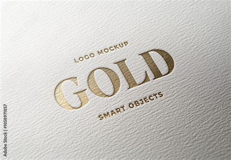 Gold Logo Mockup Plantilla De Stock Adobe Stock