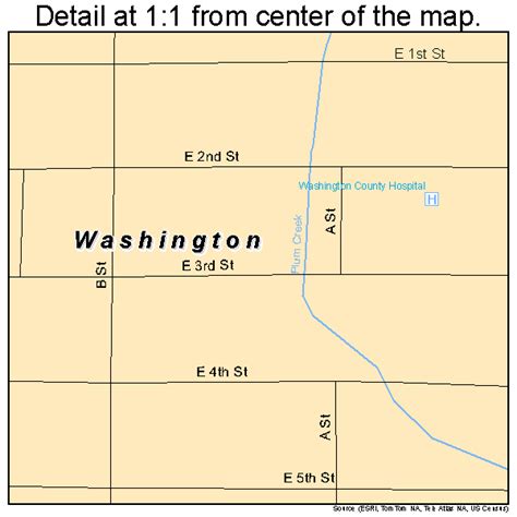 Washington Kansas Street Map 2075825