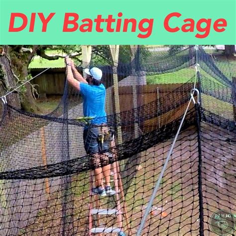 Simple DIY Batting Cage In Backyard Video Tutorial In 2021 Batting