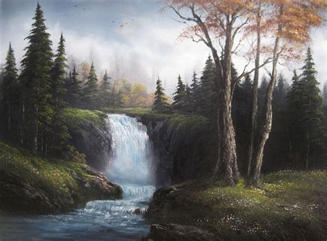 Kevin Hill Kevin Hill Paintings Landscape Paintings Waterfall Painting