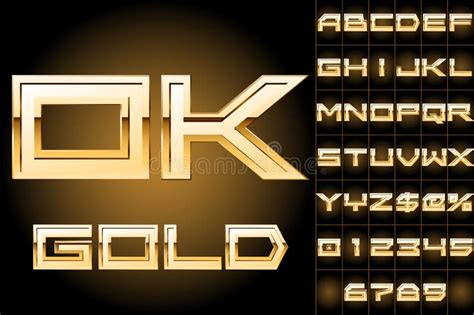 Vector Illustration Boldest Golden Letters Stock Illustrations – 7 ...