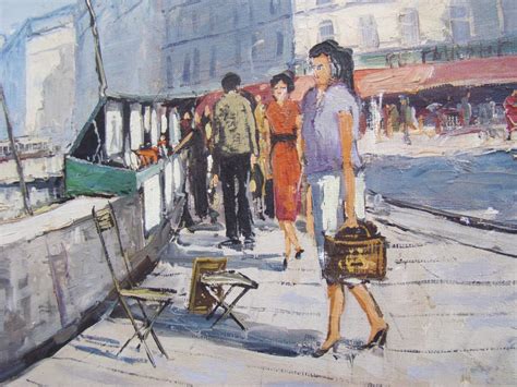 Vintage Paris Street Scene Oil Painting | Modernism