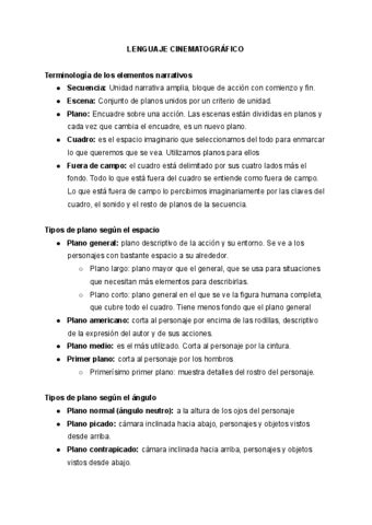 LENGUAJE CINEMATOGRAFICO Pdf