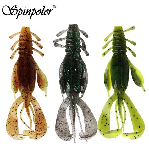 Soft Plastics Baits, Lures & Flies 8 - PACK 3 Soft Plastic Crawfish Fishing Lure Sporting Goods