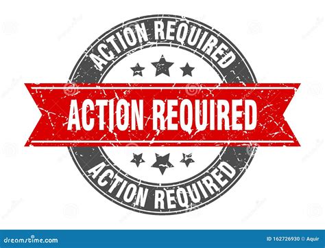 Action Required Stamp Stock Vector Illustration Of Circle