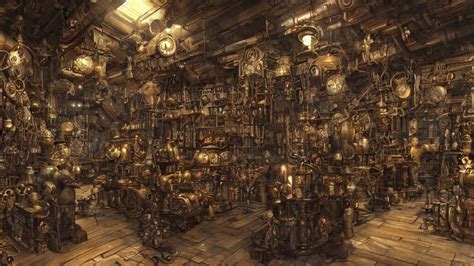 KREA AI A Steampunk Store By Tian Gan Ultra Detailed Dis