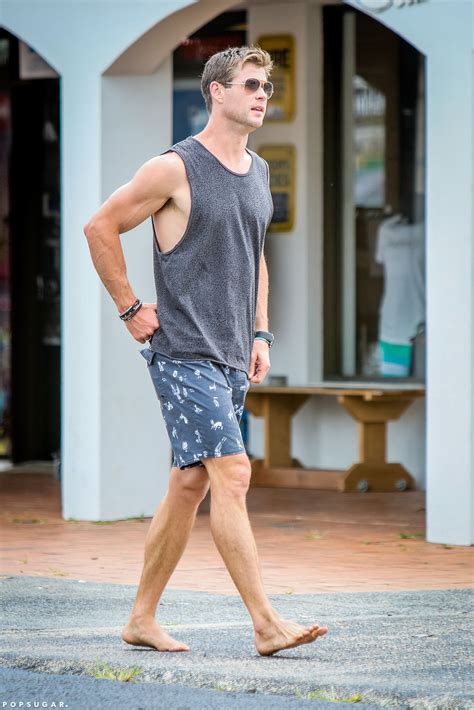 Chris and Liam Hemsworth Go Barefoot and Eat Burgers Down Under