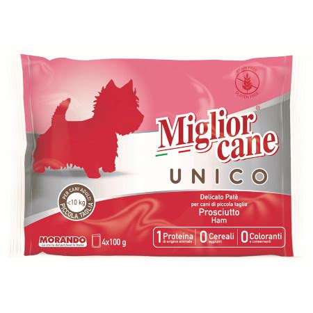 Miglior Cane Unico Delicato Paté Flowpack prosciutto Dogsitter it