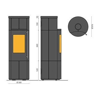 Olsberg 2370550511 Pacaya Plus Compact AH Kaminofen Keramik Schneeweiß