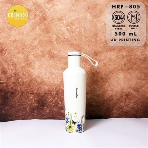 Promo Orinoco Botol Minum Flowers Pattern Stainless HRF 805 Tumbler Vacuum Flask 500ml Keep Hot
