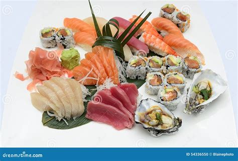 Japanese Sushi Sashimi Platter Stock Photo Image Of Dinner Yellow