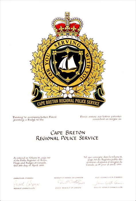 Cape Breton Regional Police Service The Governor General Of Canada