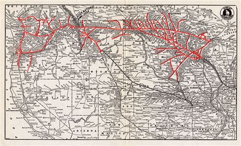 Vintage Great Northern Railway Map Gn Railroad System Map Antique Wall ...