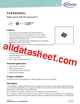 Tle Vsj Datasheet Pdf Infineon Technologies Ag