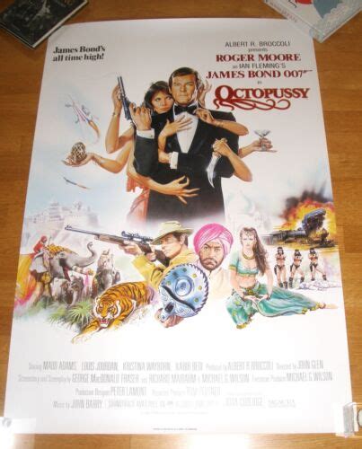 007 Octopussy 1983 James Bond Roger Moore Rare Original Uk 1 Sheet Poster Ebay