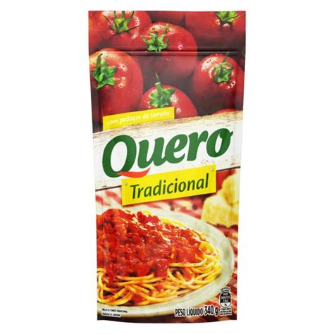 Molho de Tomate Tradicional Quero Sachê 340g O Seu Verdurão