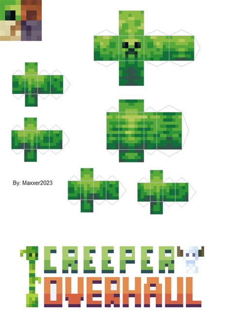 Pixel Papercraft All Creeper Mod Creeper Overhaul Part1