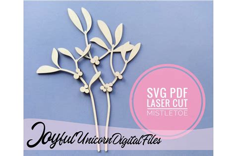 Mistletoe Svg Laser Cut File Graphic By Joyfulunicorn · Creative Fabrica