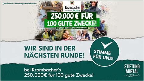 Stimme für uns bei der Krombacher Spendenaktion Stiftung Ahrtal