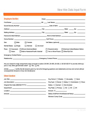 Fillable Online Fillable Online Fillable Online Reset Form New Hire