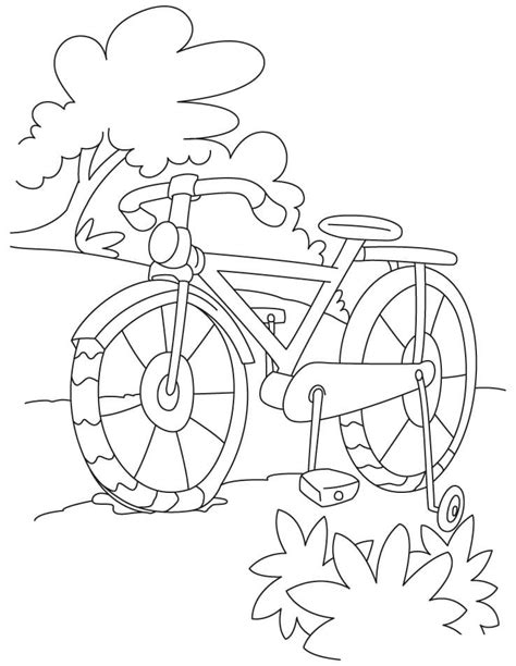 A Bicycle Coloring Page - Free Printable Coloring Pages for Kids