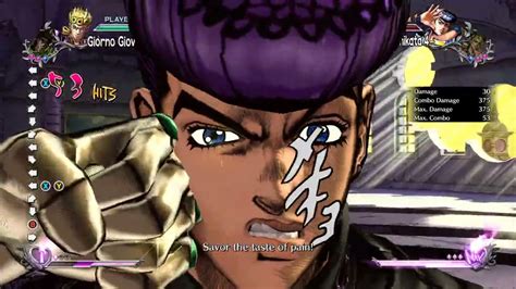 Jojo Asbr Giorno Combo 43 Youtube