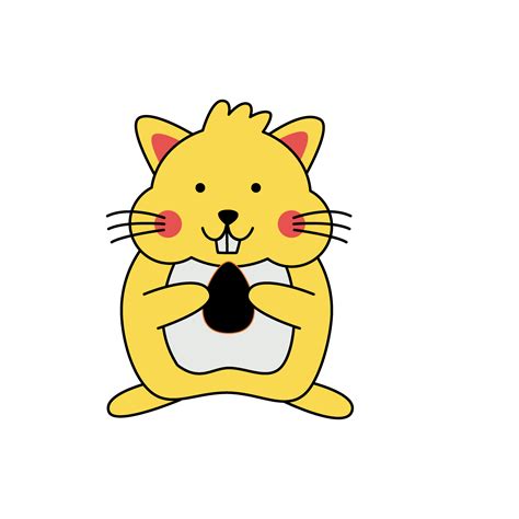 Free Cute cartoon yellow hamster with seed png file with transparent background. 13713877 PNG ...