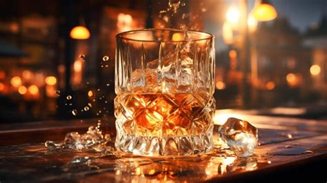 Premium Ai Image Close Up Of Luxury Whiskey Pouring Into Elegant