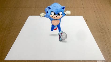 Drawing Sonic 3D - YouTube