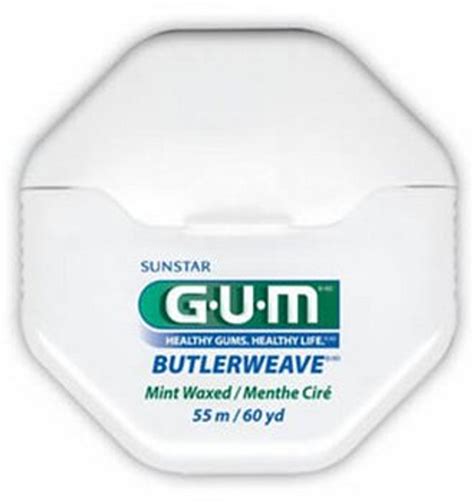 Gum Butlerweave Dental Floss Mint Waxed 200yd