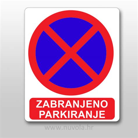 Naljepnica Oznaka Zabranjeno Parkiranje