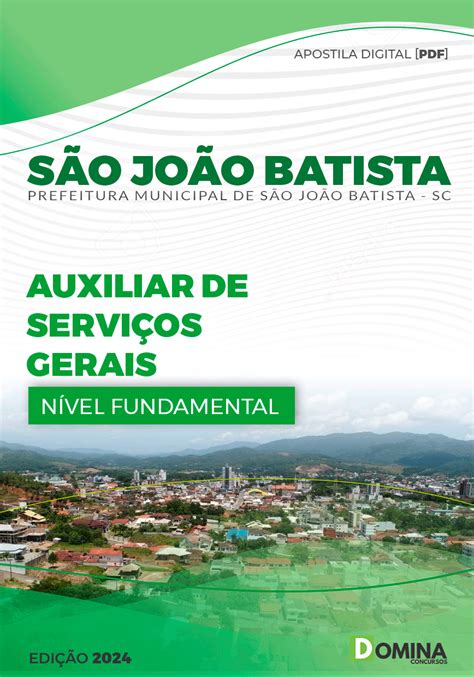 PDF Apostila Concurso Prefeitura de São João Batista SC 2024