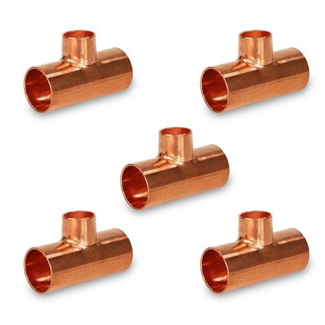 The Plumber S Choice 3 4 In X 3 4 In X 3 8 In Copper Reducing Tee