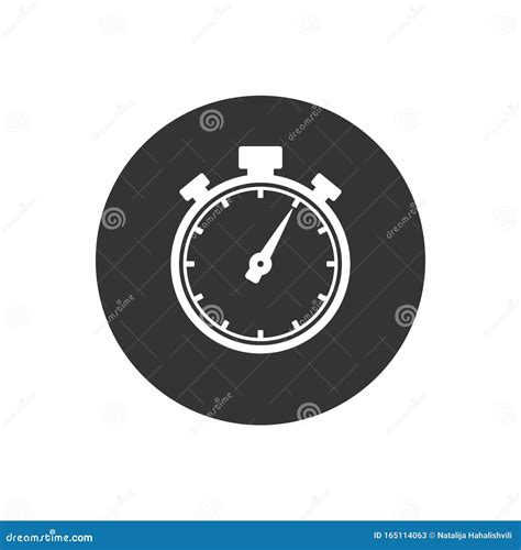 Icono De Stopwatch En Un Estilo Moderno Y Plano Ilustración del Vector