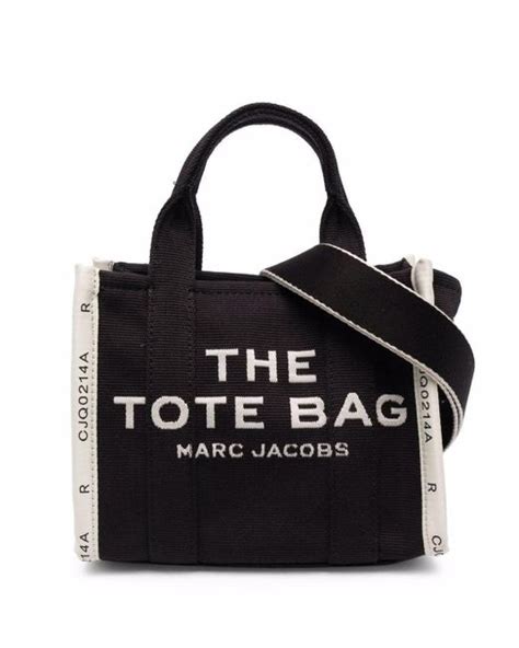 Marc Jacobs Cotton The Jacquard Mini Tote Bag In Black Lyst